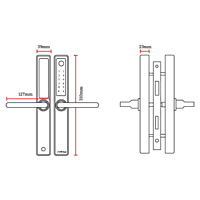 Erskine Luxe Digital Slimline Entrance Lock