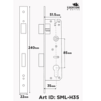 LOCKTON 'E-Series' Euro Smart Mortice Lock