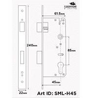 LOCKTON 'E-Series' Euro Smart Mortice Lock