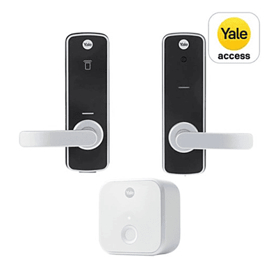 Unity Entrance Yale Lock with Connect Bridge Silver - YUR/ DEL/ BDG / SIL